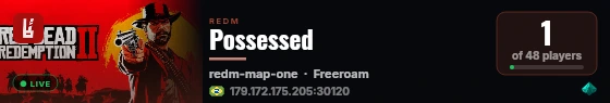 Possessed live status badge