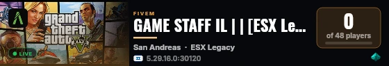 GAME STAFF IL | | [ESX Legacy] live status badge