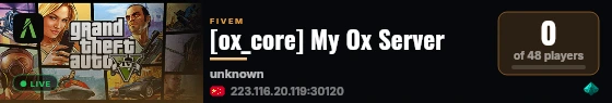 [ox_core] My Ox Server live status badge