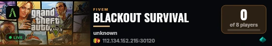 BLACKOUT SURVIVAL live status badge