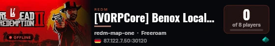 [VORPCore] Benox LocalHost live status badge