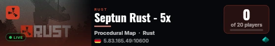 Septun Rust - 5x live status badge