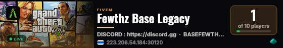 Fewthz Base Legacy live status badge