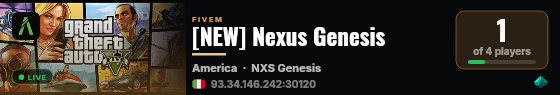 [NEW] Nexus Genesis live status badge