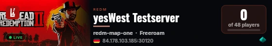 yesWest Testserver live status badge