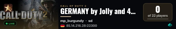GERMANY by Jolly and 4Netplayers zPAM Server live status badge