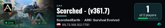 Scorched - (v361.7) live status badge