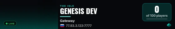 GENESIS DEV live status badge