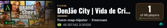 DonJão City | Vida de Crime live status badge