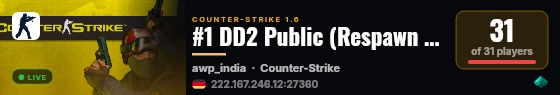 .: MACEDONIA PUBLIC 24/7 DeathMatch + Respawn :. live status badge