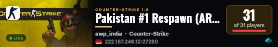 Greece #Public Counter Strike [RESPAWN] live status badge