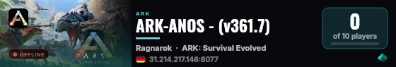 ARK-ANOS - (v361.7) live status badge