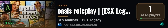oasis roleplay | [ESX Legacy] live status badge