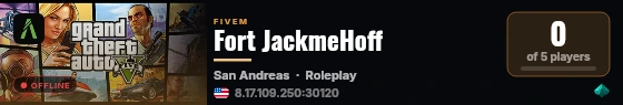 Fort JackmeHoff live status badge