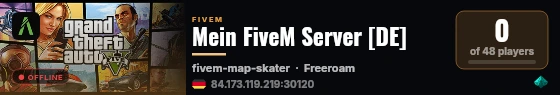 Mein FiveM Server [DE] live status badge