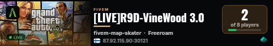 [LIVE]R9D-VineWood 3.0 live status badge