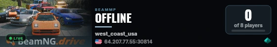 OFFLINE live status badge