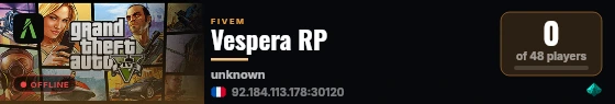 Vespera RP live status badge