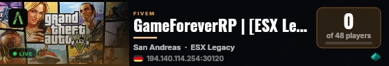 GameForeverRP | [ESX Legacy] live status badge