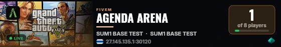 AGENDA ARENA live status badge