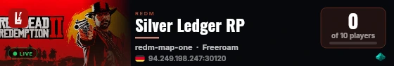 Silver Ledger built with VORPCore! live status badge