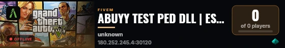 ABUYY TEST PED DLL | ESX Legacy Server live status badge
