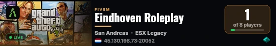 Eindhoven Roleplay live status badge