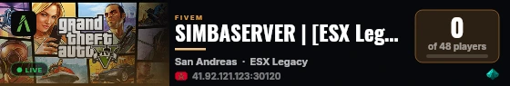 SIMBASERVER | [ESX Legacy] live status badge