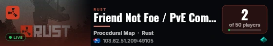 Friend Not Foe / PvE Community / Australasia live status badge
