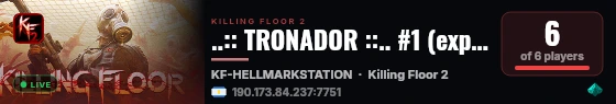 ..:: TRONADOR ::.. #1 (exp fix) live status badge