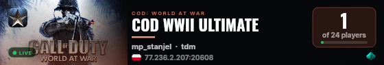 COD WWII ULTIMATE live status badge