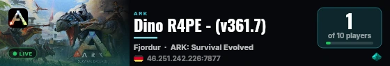 Dino R4PE - (v361.7) live status badge