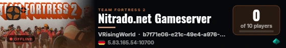 Nitrado.net Gameserver live status badge