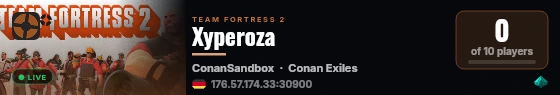 Xyperoza live status badge