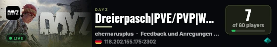 Dreierpasch|PVE/PVP|WHITELIST|https://discord.gg/UE9uYHyq9Z live status badge
