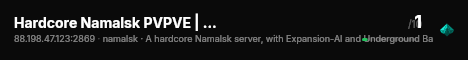Hardcore Namalsk PVPVE | AI Survivors live status badge