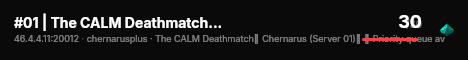 #01 | The CALM Deathmatch | Chernarus live status badge