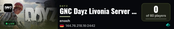 GNC Dayz Livonia Server | www.clan-gnc.de live status badge