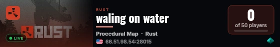 waling on water live status badge