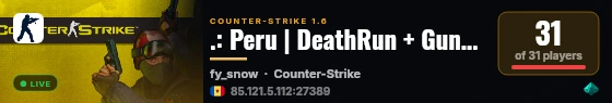 CS Club Game ARENA live status badge