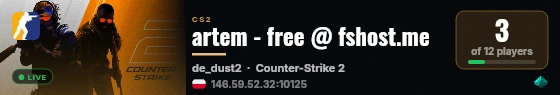 artem - free @ fshost.me live status badge
