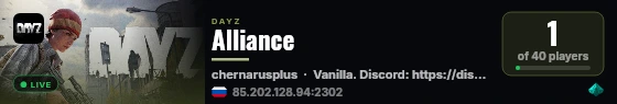 Alliance live status badge
