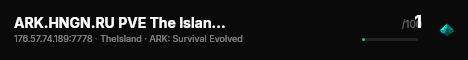 ARK.HNGN.RU PVE The Island (1) 400lvl - (v361.7) live status badge