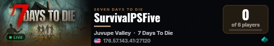 SurvivalPSFive live status badge