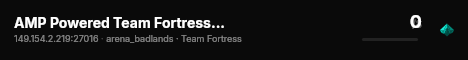 AMP Powered Team Fortress 2 Server live status badge