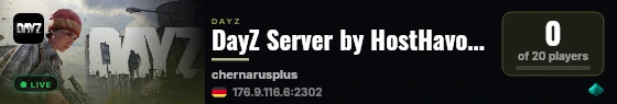 DayZ Server by HostHavoc.com live status badge