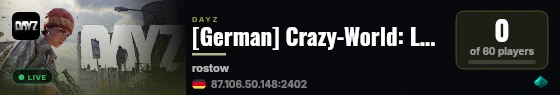 [German] Crazy-World: Last Survivors [PVE Only] live status badge