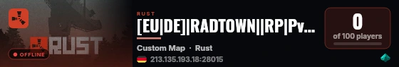[EU|DE]|RADTOWN||RP|PvE|COOP|NOOBS| live status badge