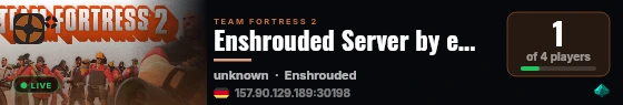 Enshrouded Server by emeraldhost.de live status badge