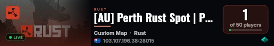 [AU] Perth Rust Spot | PVP | Vanilla + QoL | Fortnightly live status badge
